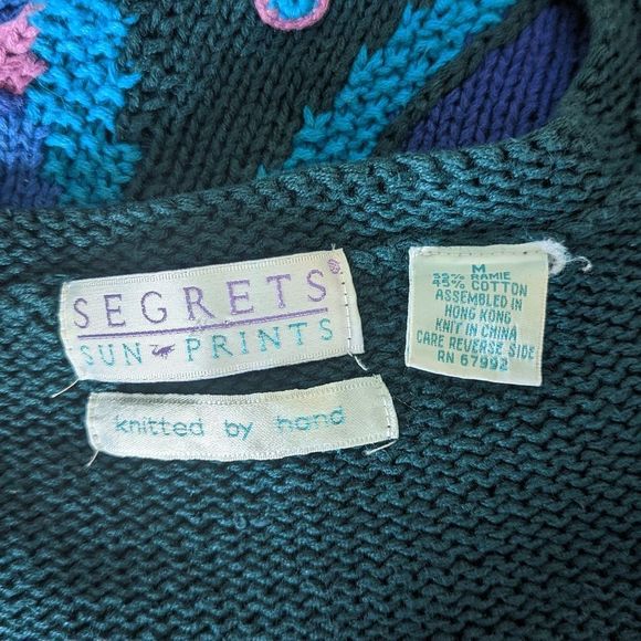 Abstract 90s Sun Prints sweater M - Picture 8 of 12